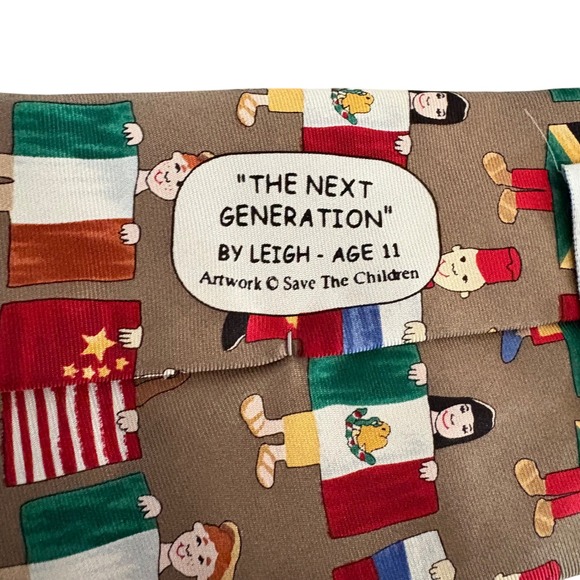World Flags Men's Tie Save The Children Next Gen History Social Studies Teacher - Picture 3 of 5